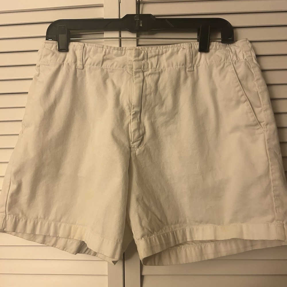 1990s Minimalist CK Calvin Klein Jeans White Chino Shorts 12 Women Preppy Tennis